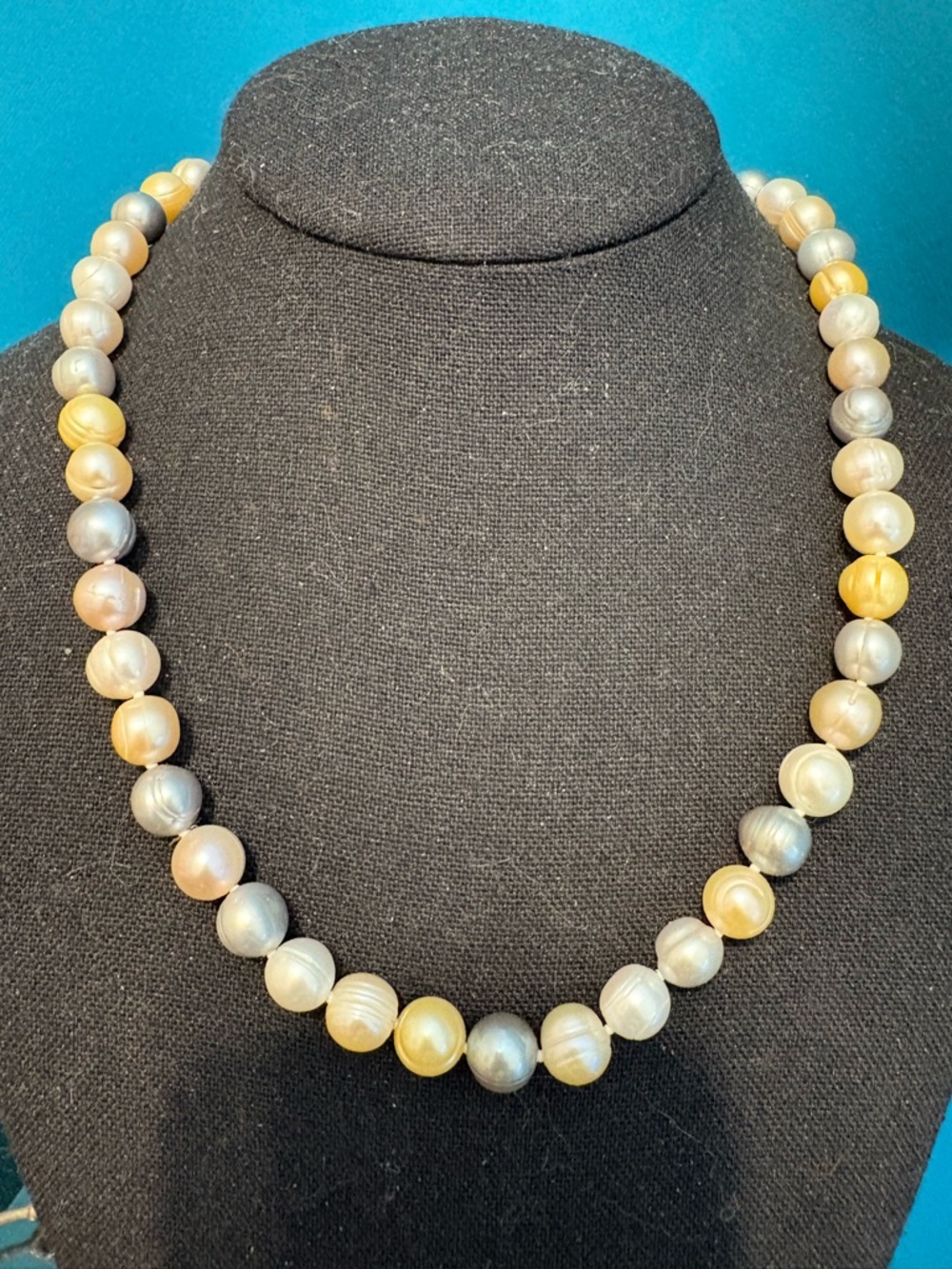 Honora necklace new nwt 20” silver clasp freshwater baroque multi colored pearls